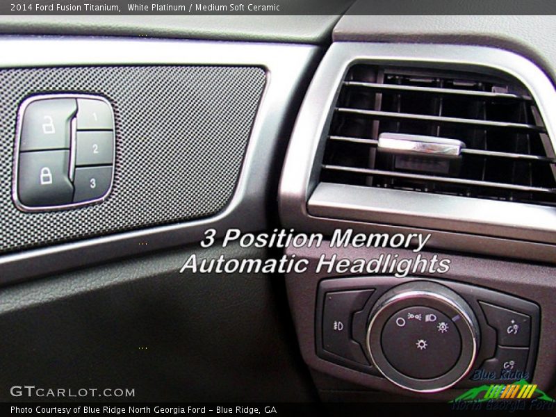 White Platinum / Medium Soft Ceramic 2014 Ford Fusion Titanium