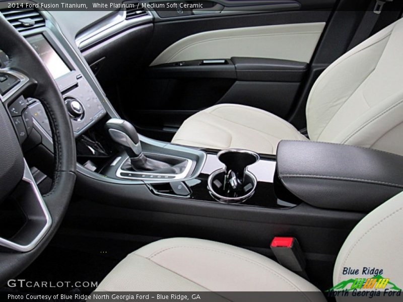 White Platinum / Medium Soft Ceramic 2014 Ford Fusion Titanium