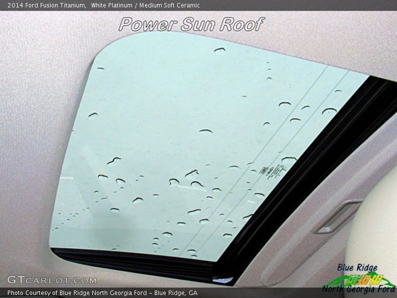 White Platinum / Medium Soft Ceramic 2014 Ford Fusion Titanium