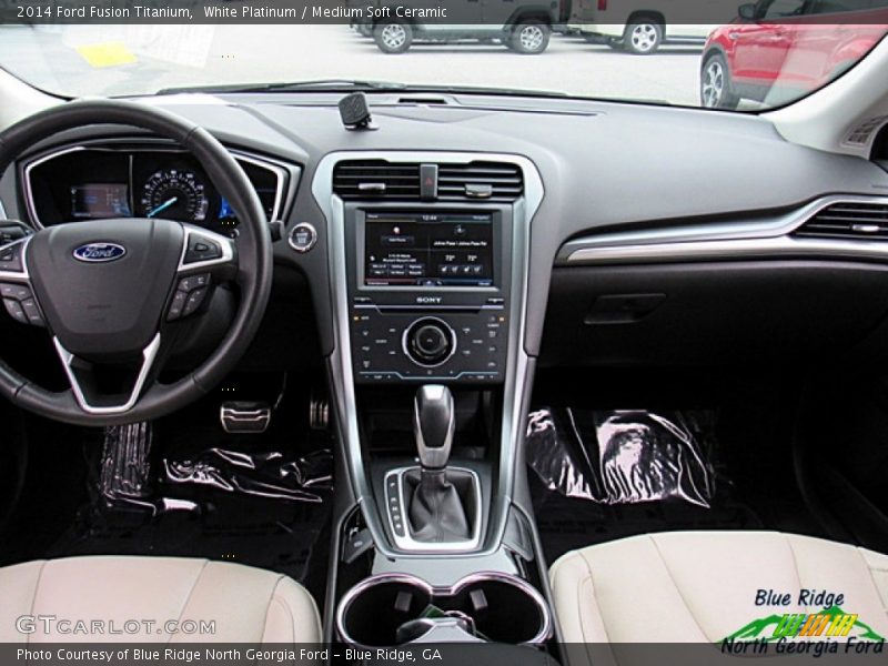 White Platinum / Medium Soft Ceramic 2014 Ford Fusion Titanium