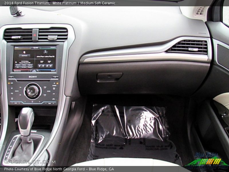 White Platinum / Medium Soft Ceramic 2014 Ford Fusion Titanium