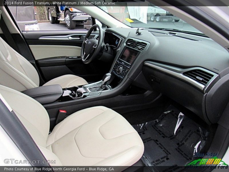 White Platinum / Medium Soft Ceramic 2014 Ford Fusion Titanium