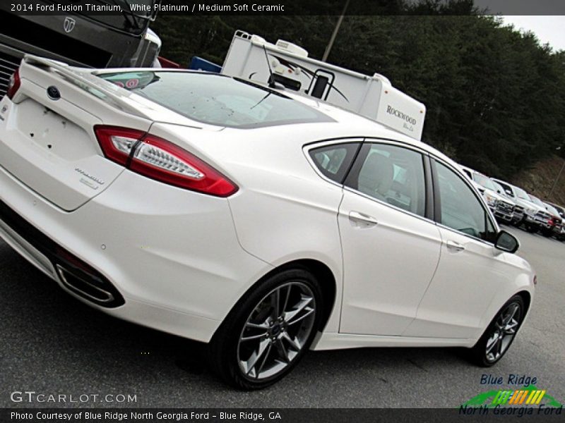 White Platinum / Medium Soft Ceramic 2014 Ford Fusion Titanium