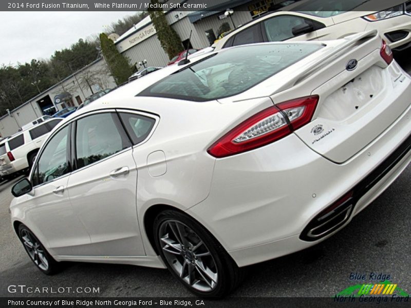 White Platinum / Medium Soft Ceramic 2014 Ford Fusion Titanium