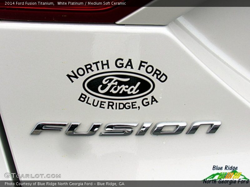 White Platinum / Medium Soft Ceramic 2014 Ford Fusion Titanium