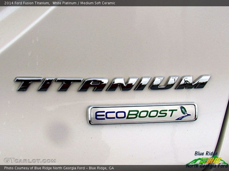 White Platinum / Medium Soft Ceramic 2014 Ford Fusion Titanium