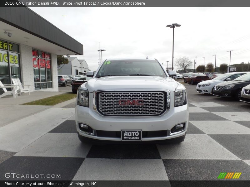 White Frost Tricoat / Cocoa/Dark Atmosphere 2016 GMC Yukon Denali 4WD