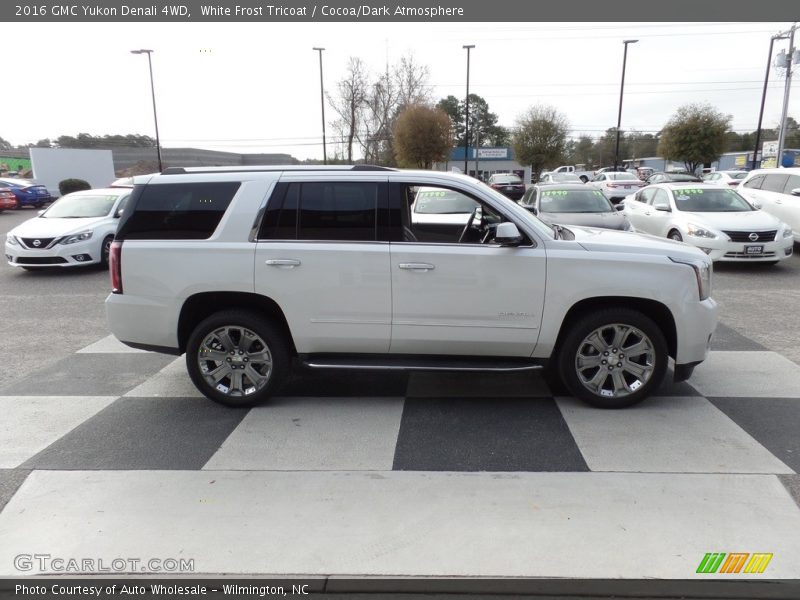 White Frost Tricoat / Cocoa/Dark Atmosphere 2016 GMC Yukon Denali 4WD