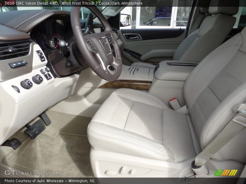 White Frost Tricoat / Cocoa/Dark Atmosphere 2016 GMC Yukon Denali 4WD