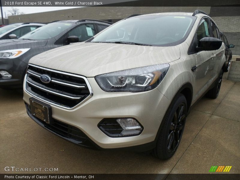 White Gold / Charcoal Black 2018 Ford Escape SE 4WD