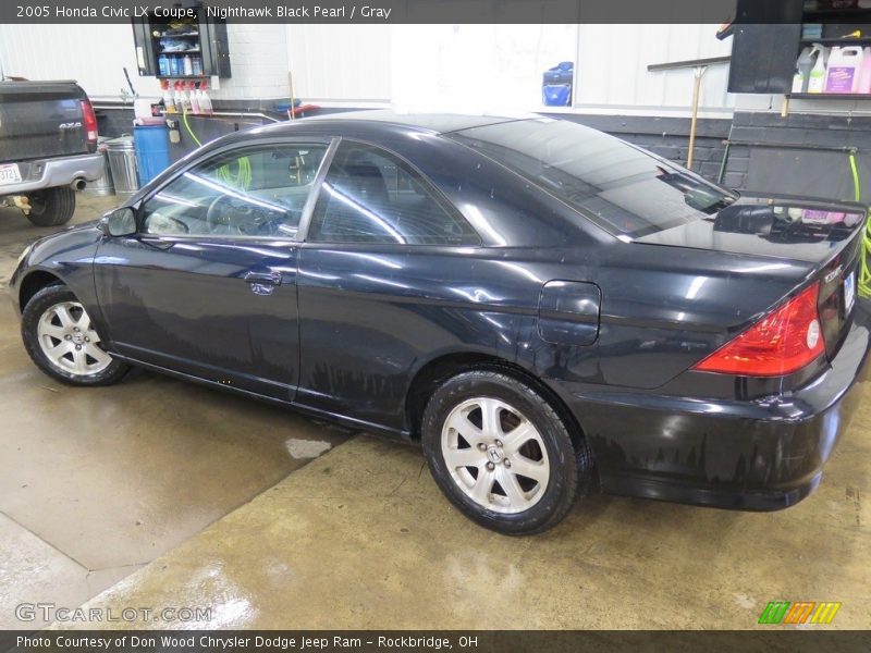 Nighthawk Black Pearl / Gray 2005 Honda Civic LX Coupe