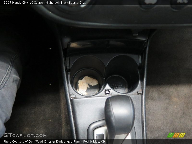 Nighthawk Black Pearl / Gray 2005 Honda Civic LX Coupe