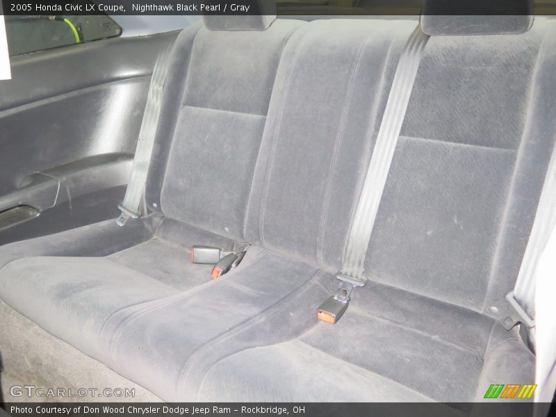 Nighthawk Black Pearl / Gray 2005 Honda Civic LX Coupe