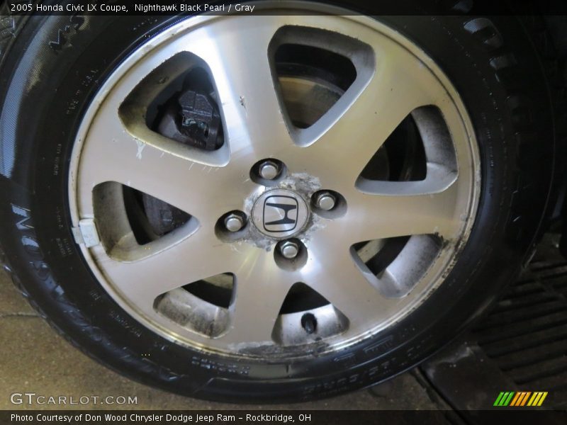Nighthawk Black Pearl / Gray 2005 Honda Civic LX Coupe
