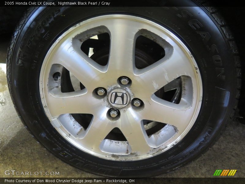 Nighthawk Black Pearl / Gray 2005 Honda Civic LX Coupe
