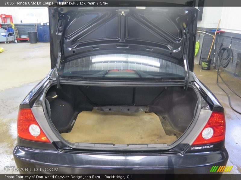 Nighthawk Black Pearl / Gray 2005 Honda Civic LX Coupe