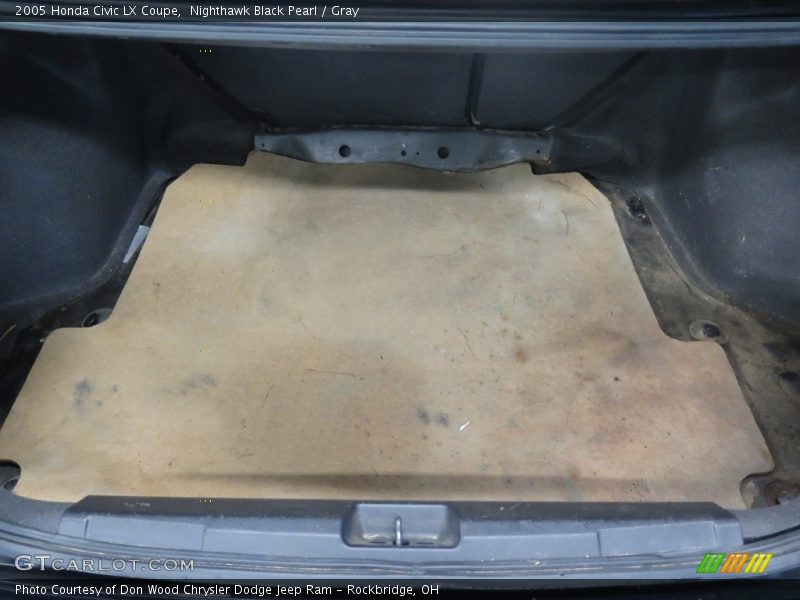 Nighthawk Black Pearl / Gray 2005 Honda Civic LX Coupe