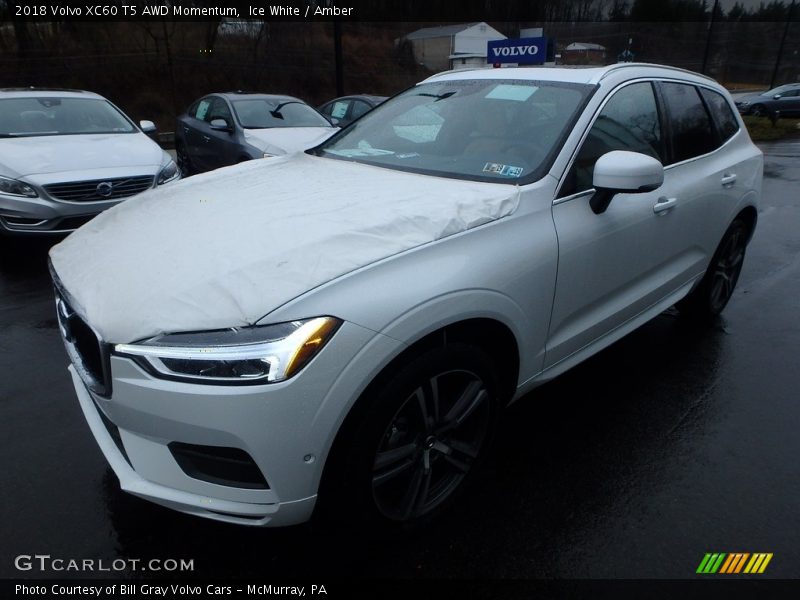 Ice White / Amber 2018 Volvo XC60 T5 AWD Momentum