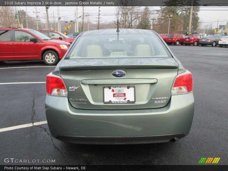 Jasmine Green Metallic / Ivory 2016 Subaru Impreza 2.0i 4-door