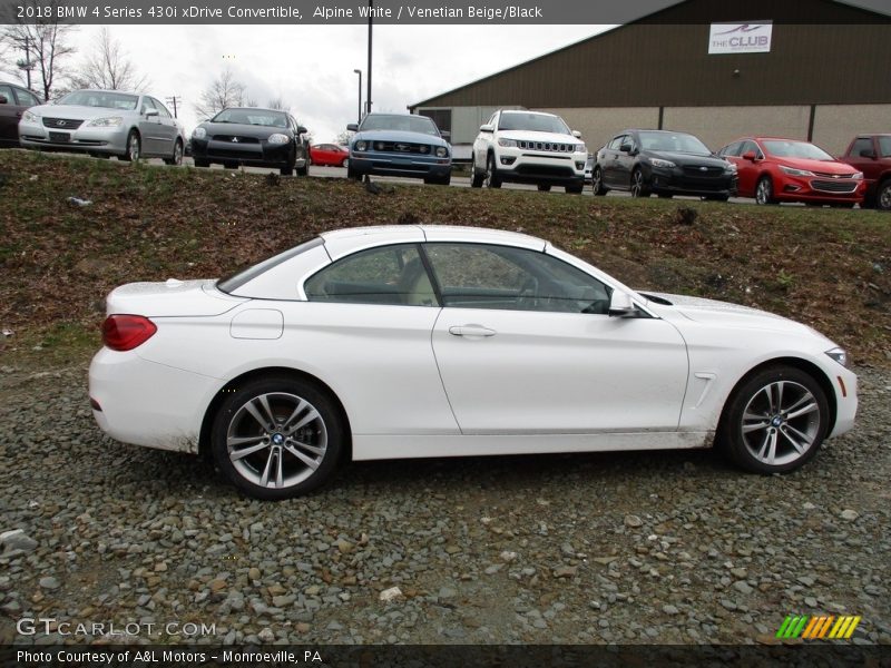 Alpine White / Venetian Beige/Black 2018 BMW 4 Series 430i xDrive Convertible
