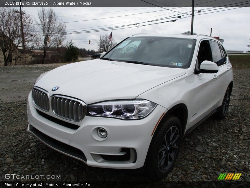 Alpine White / Mocha 2018 BMW X5 xDrive35i