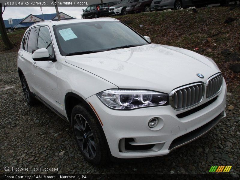 Alpine White / Mocha 2018 BMW X5 xDrive35i