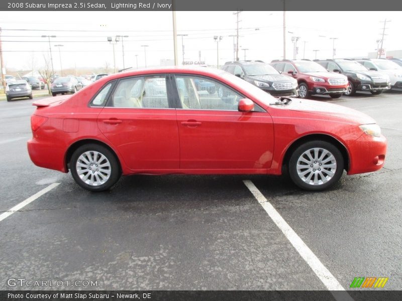 Lightning Red / Ivory 2008 Subaru Impreza 2.5i Sedan
