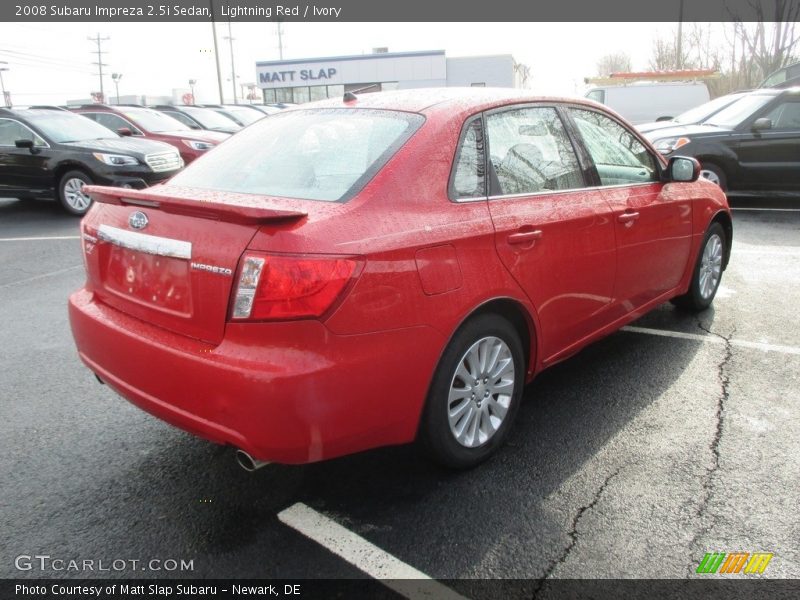 Lightning Red / Ivory 2008 Subaru Impreza 2.5i Sedan