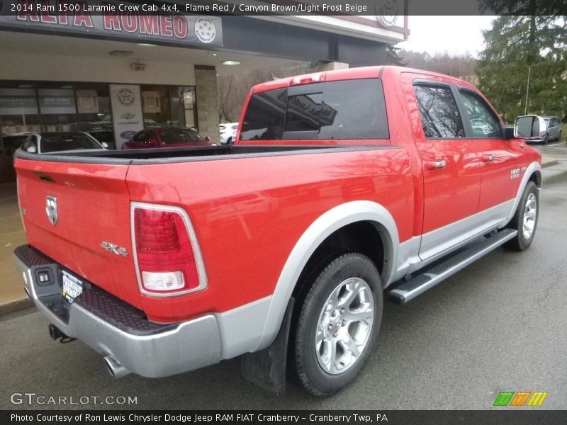 Flame Red / Canyon Brown/Light Frost Beige 2014 Ram 1500 Laramie Crew Cab 4x4