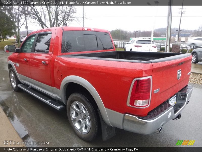 Flame Red / Canyon Brown/Light Frost Beige 2014 Ram 1500 Laramie Crew Cab 4x4