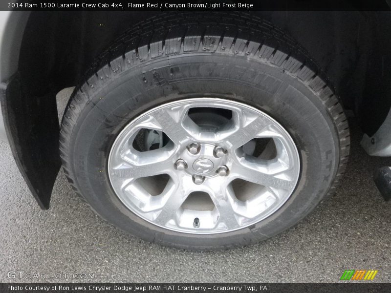 Flame Red / Canyon Brown/Light Frost Beige 2014 Ram 1500 Laramie Crew Cab 4x4