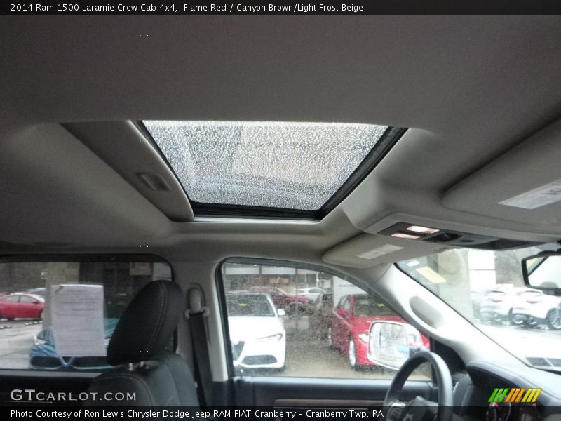 Flame Red / Canyon Brown/Light Frost Beige 2014 Ram 1500 Laramie Crew Cab 4x4
