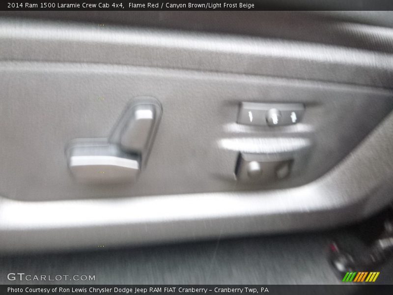 Flame Red / Canyon Brown/Light Frost Beige 2014 Ram 1500 Laramie Crew Cab 4x4