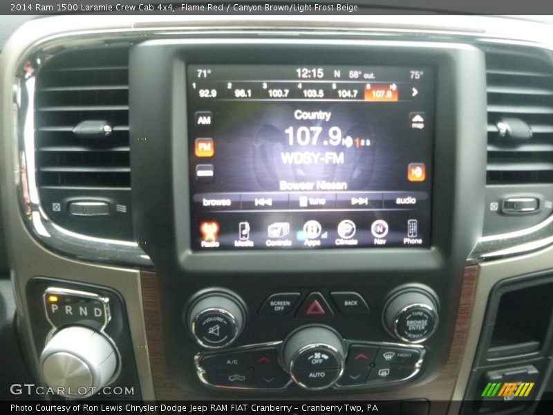 Flame Red / Canyon Brown/Light Frost Beige 2014 Ram 1500 Laramie Crew Cab 4x4