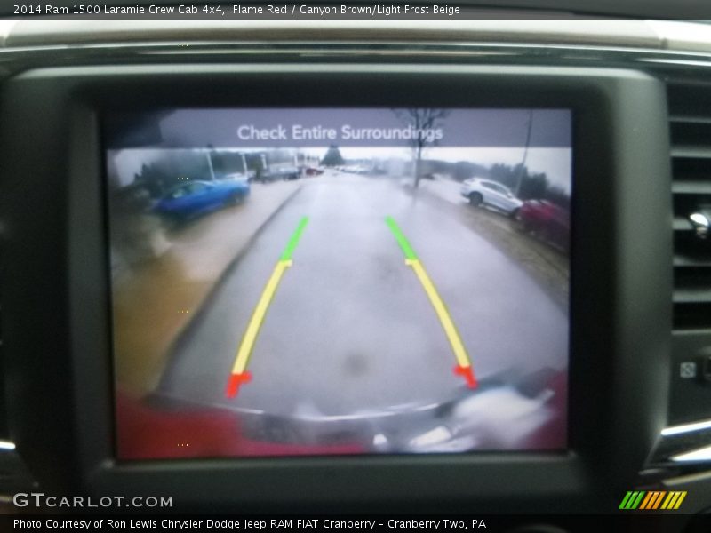 Flame Red / Canyon Brown/Light Frost Beige 2014 Ram 1500 Laramie Crew Cab 4x4