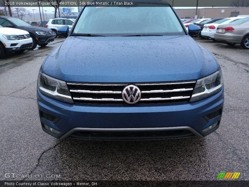 Silk Blue Metallic / Titan Black 2018 Volkswagen Tiguan SEL 4MOTION