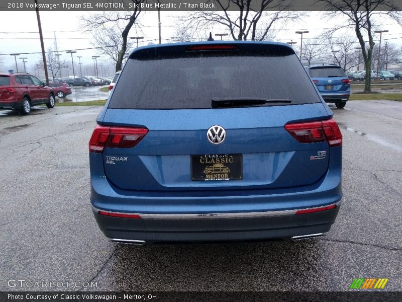Silk Blue Metallic / Titan Black 2018 Volkswagen Tiguan SEL 4MOTION