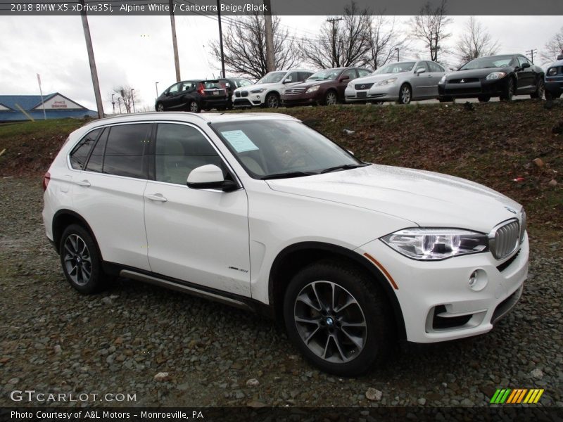 Alpine White / Canberra Beige/Black 2018 BMW X5 xDrive35i