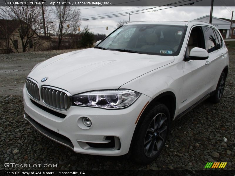 Alpine White / Canberra Beige/Black 2018 BMW X5 xDrive35i