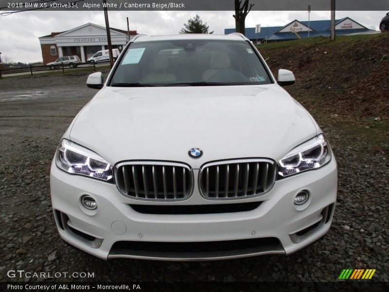 Alpine White / Canberra Beige/Black 2018 BMW X5 xDrive35i