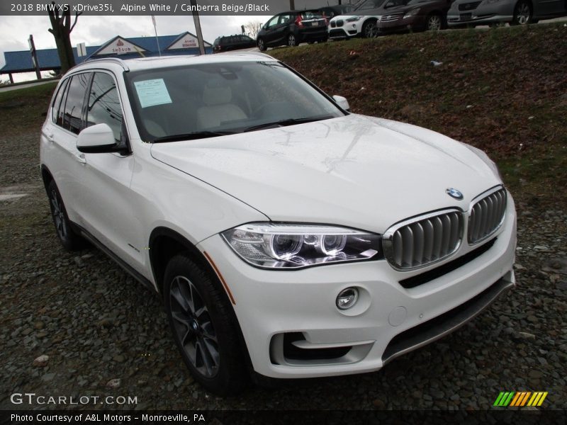 Alpine White / Canberra Beige/Black 2018 BMW X5 xDrive35i