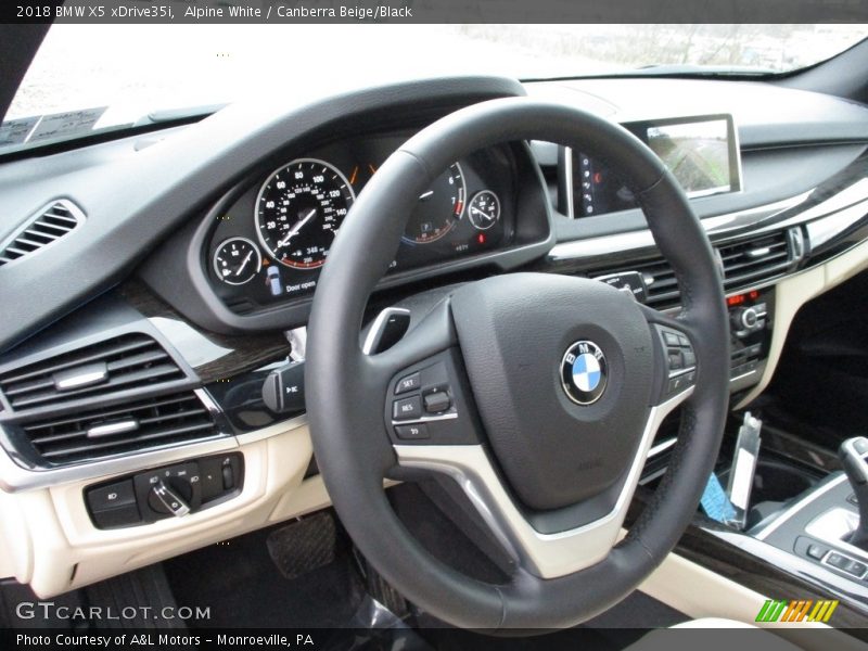 Alpine White / Canberra Beige/Black 2018 BMW X5 xDrive35i