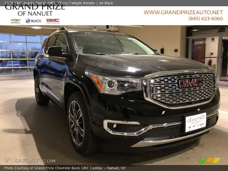 Ebony Twilight Metallic / Jet Black 2018 GMC Acadia Denali AWD