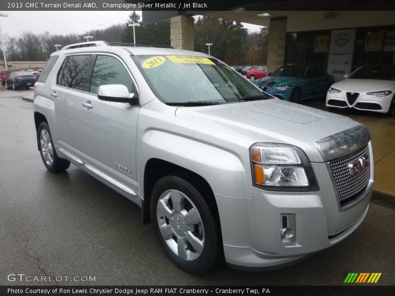 Champagne Silver Metallic / Jet Black 2013 GMC Terrain Denali AWD