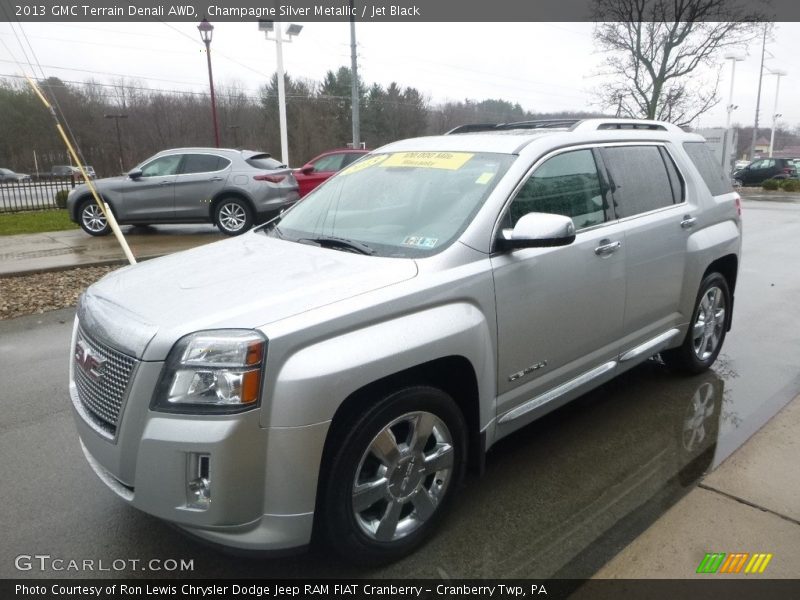 Champagne Silver Metallic / Jet Black 2013 GMC Terrain Denali AWD