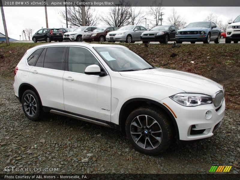 Alpine White / Canberra Beige/Black 2018 BMW X5 xDrive35i