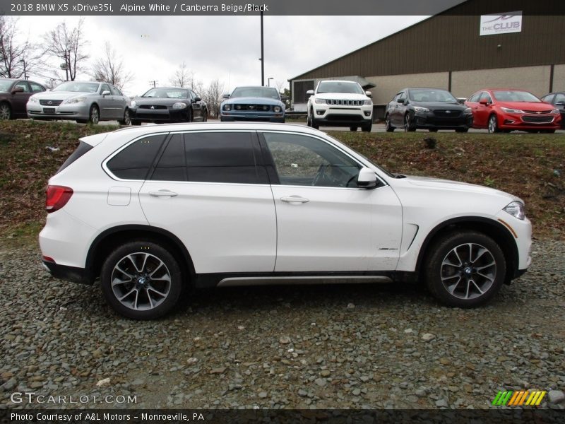 Alpine White / Canberra Beige/Black 2018 BMW X5 xDrive35i
