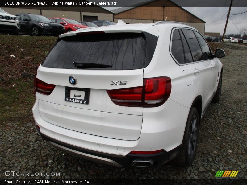Alpine White / Canberra Beige/Black 2018 BMW X5 xDrive35i