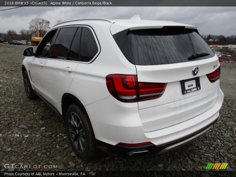 Alpine White / Canberra Beige/Black 2018 BMW X5 xDrive35i