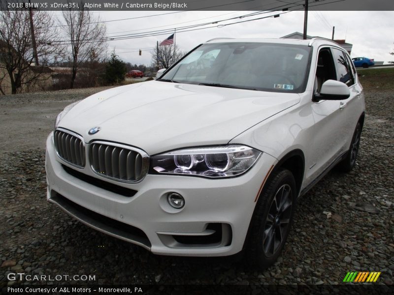 Alpine White / Canberra Beige/Black 2018 BMW X5 xDrive35i